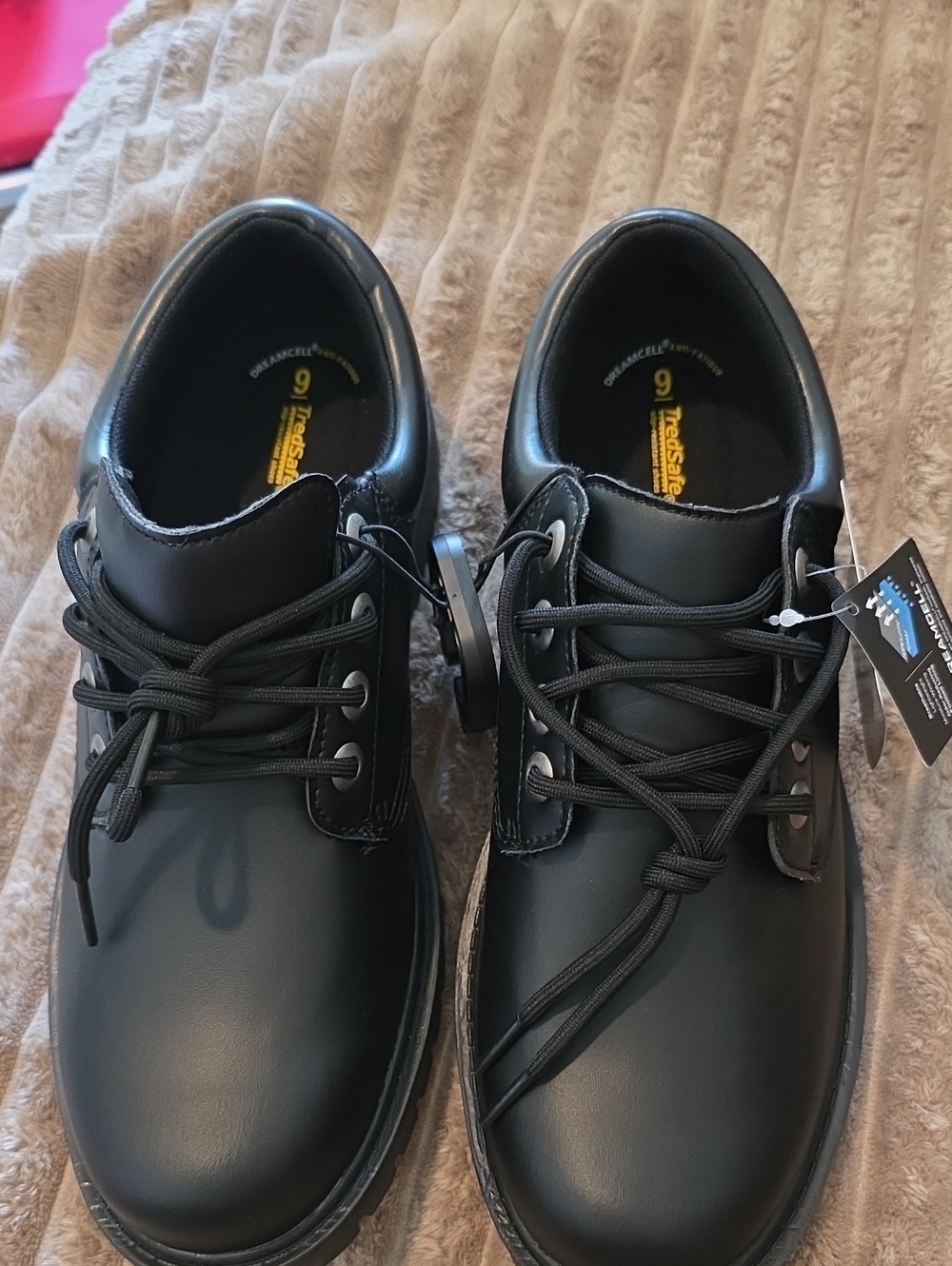 Men's Black Lace-Up Work Derbys - TresStar